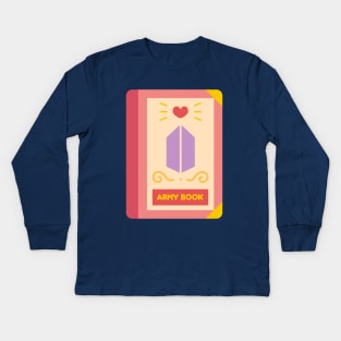 BTS ARMY book pastel Kids Long Sleeve T-Shirt